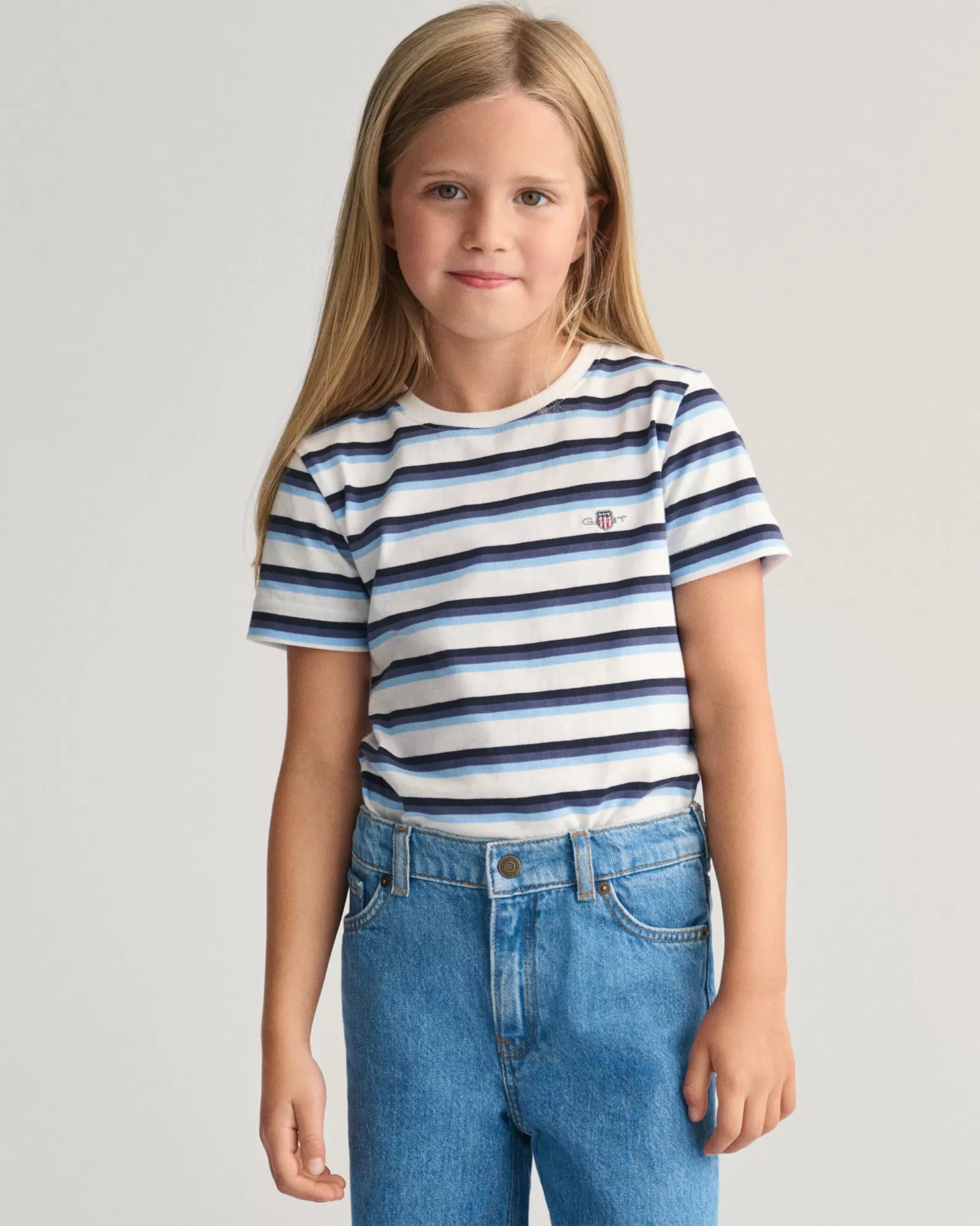GANT Kids Shield Striped T-Shirt | Barn T-Shirts & Pikéer