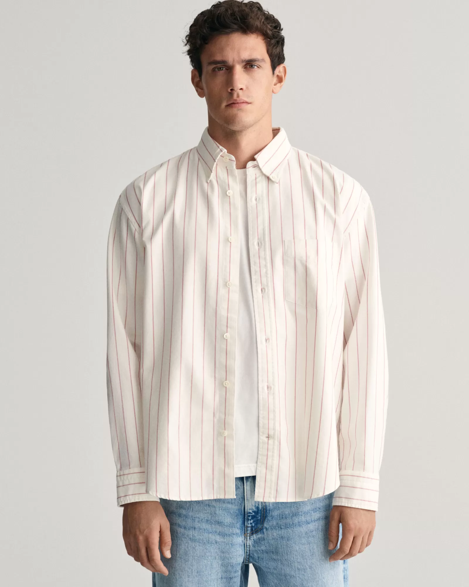 GANT Relaxed Fit Striped Heritage Oxford Shirt | Skjortor
