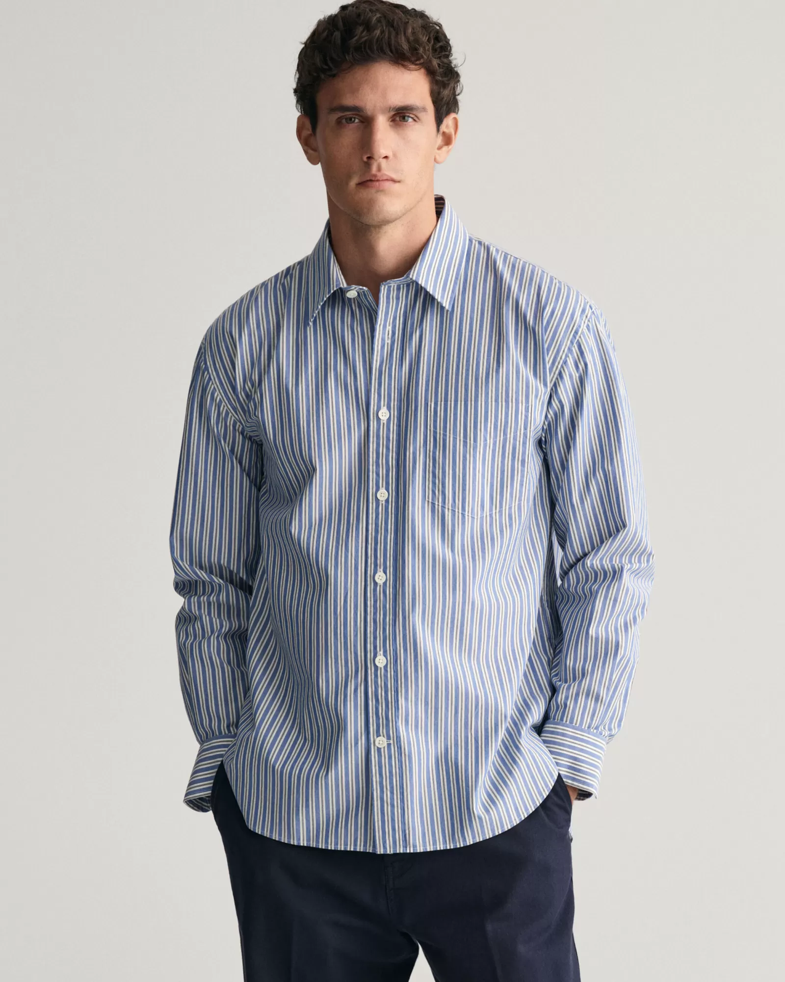 GANT Relaxed Fit Striped Heritage Poplin Shirt | Skjortor