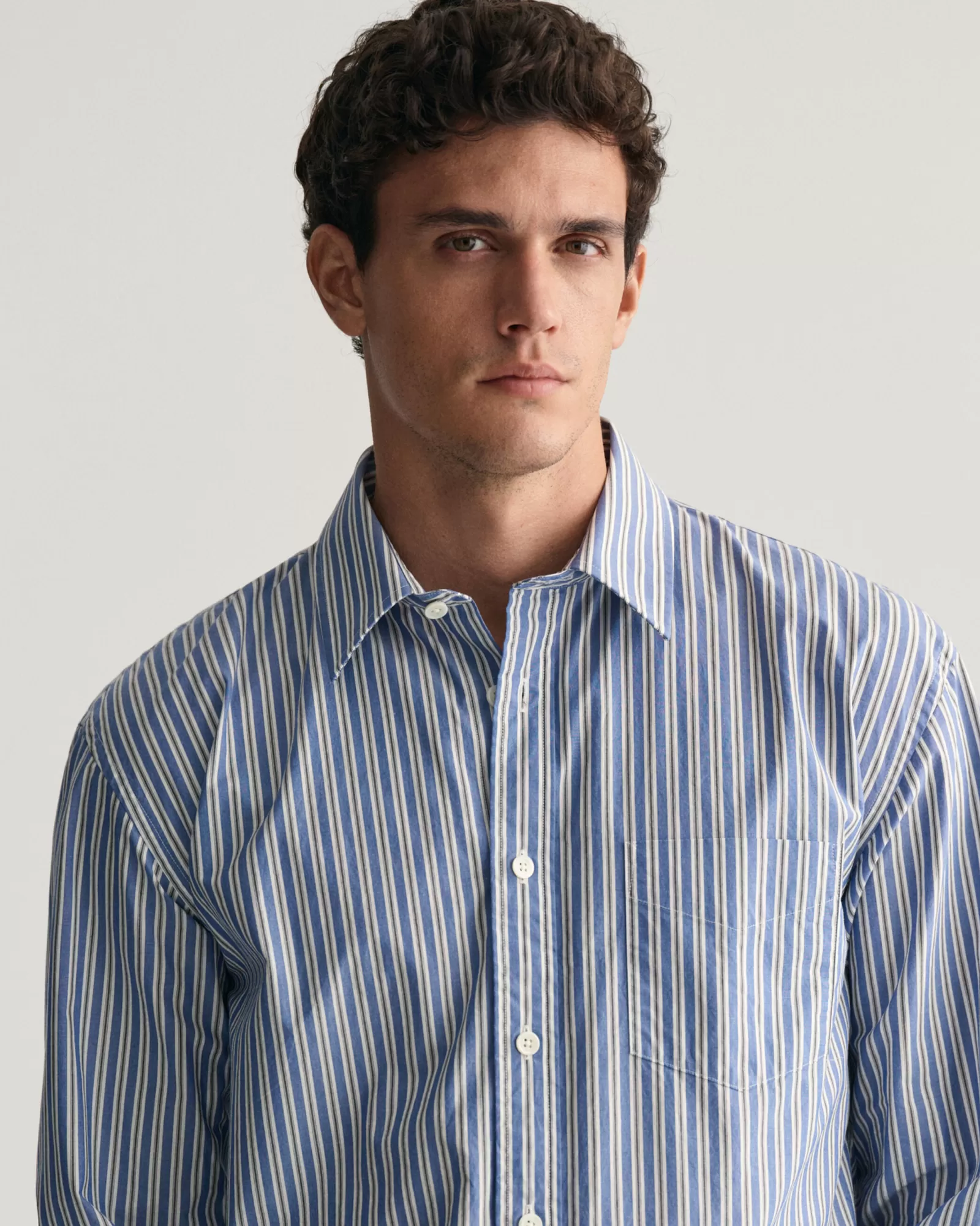 GANT Relaxed Fit Striped Heritage Poplin Shirt | Skjortor
