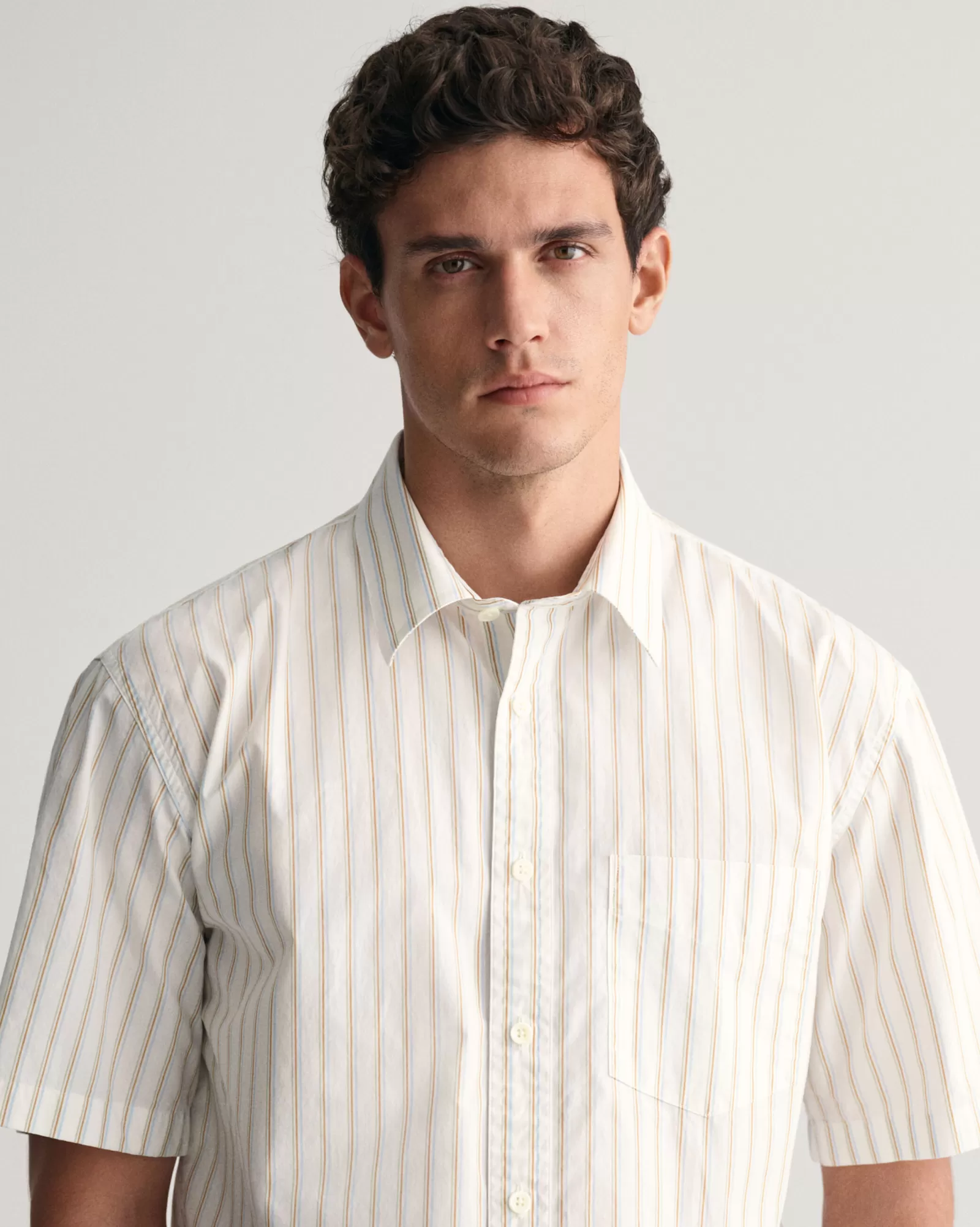GANT Relaxed Fit Striped Heritage Poplin Short Sleeve Shirt | Skjortor