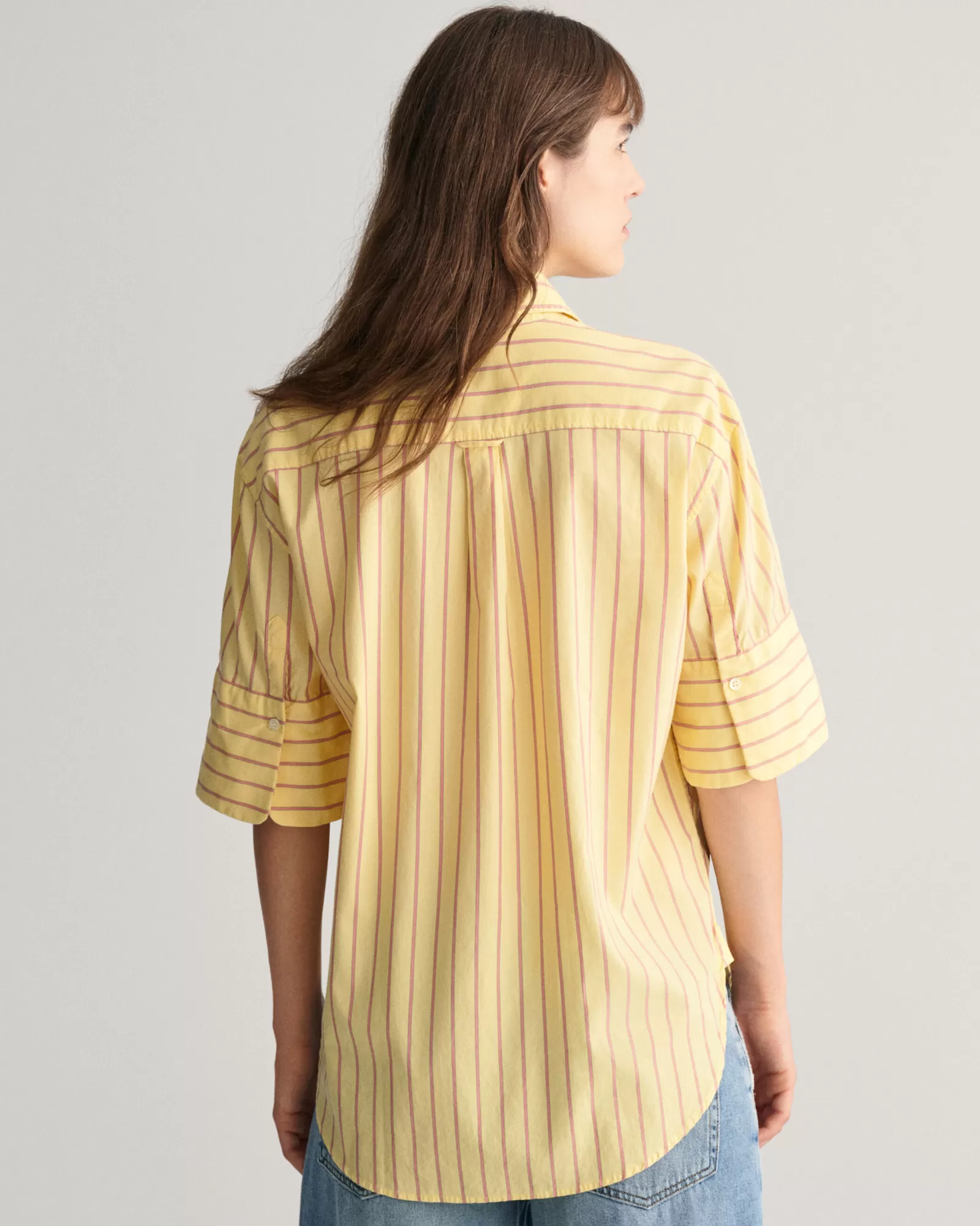 GANT Relaxed Fit Striped Luxury Oxford Short Sleeve Shirt | Skjortor & Blusar